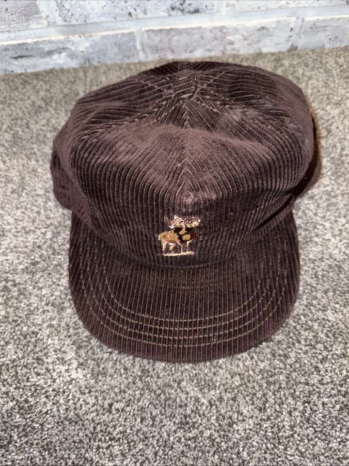 Raro Sombrero Gorra Ram Pana Años 80 De Colección Snap Back Marrón Oscuro Línea Guía Equipamiento Foto 2 de 4