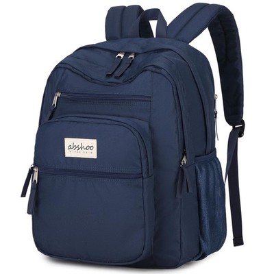 Big Student Backpack For School Water Resistant College Bookbag Navy Bag