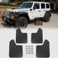4pcs Front Rear Mud Flaps Splash Guard Mudguards For Jeep Wrangler Jk Jl 07-2018