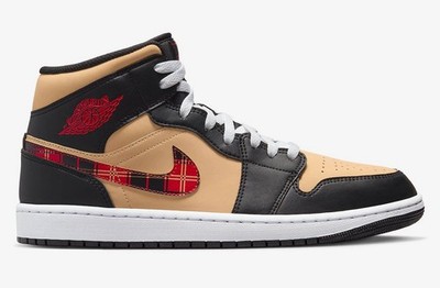 Nike Air Jordan 1 Mid Tartan Swoosh Damen Sneaker Schuhe GR. 38 39 DZ5329-001