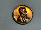 1961 P Lincoln Wheat Cent PROOF Some Discoloration Reverse Spot #1
