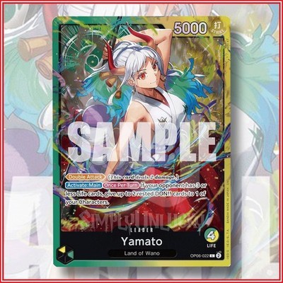 one piece tcg: yamato starter deck ONE PIECE TCG: Yamato OP06-022 Leader Starter Deck 28 Green Yellow Alt Art