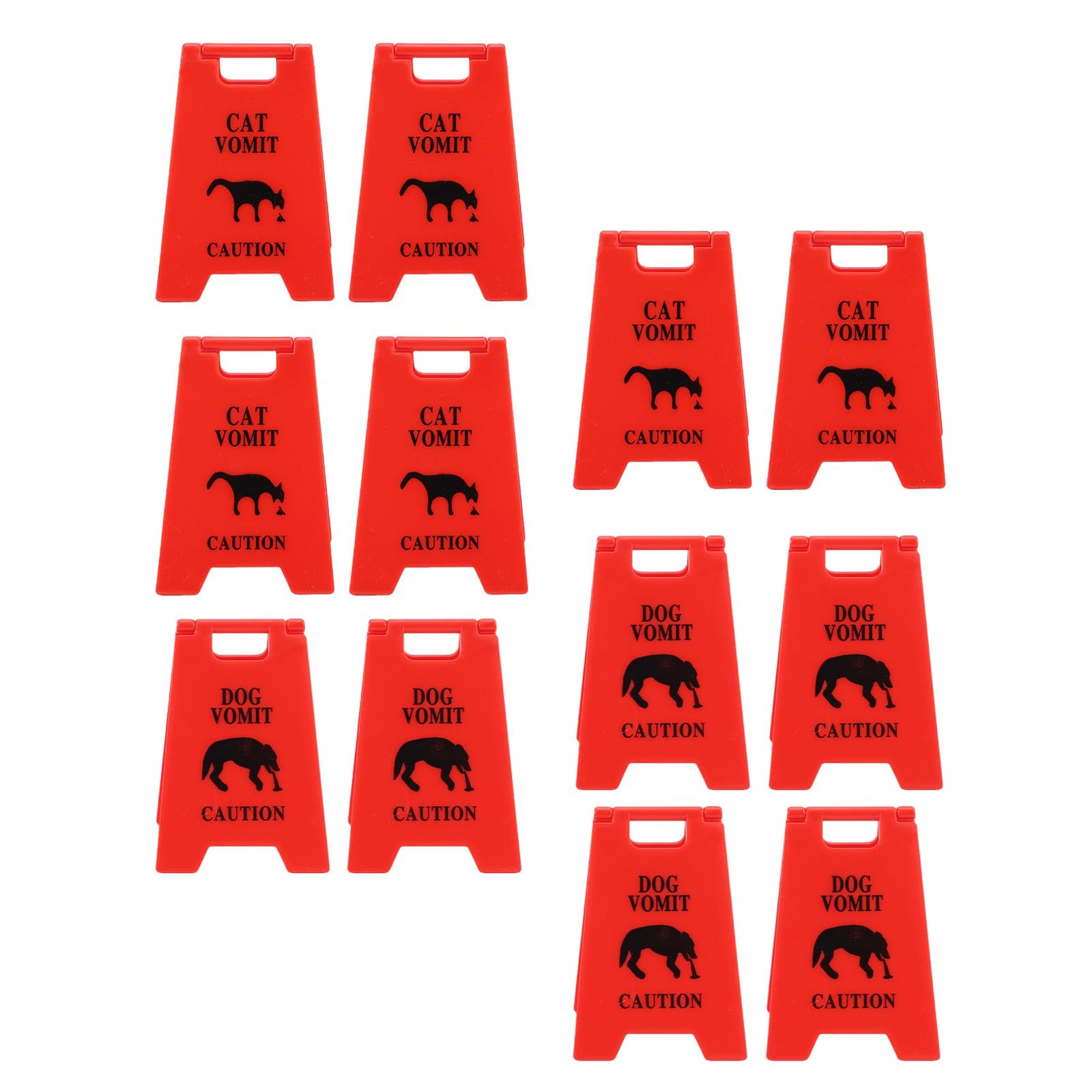 Cat Vomit Caution Sign Plastic Innovative Design Obvious Dogs Vomits Warning Sig