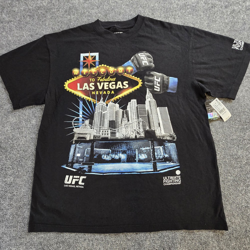 UFC T Shirt Mens Large Black ( Welcome To Fabulous Las Vegas) NWT