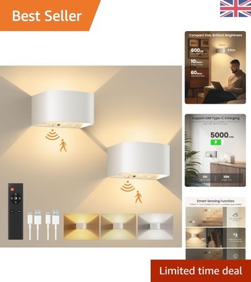 Art Deco wiederaufladbare Wandleuchten mit Fernbedienung - 600 Lumen Helligkeit