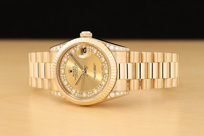 ROLEX Datejust 純正ケース パスケース FULLSET ROLEX DATEJUST 68238 FACTORY MYRIAD DIAMOND 18K GOLD