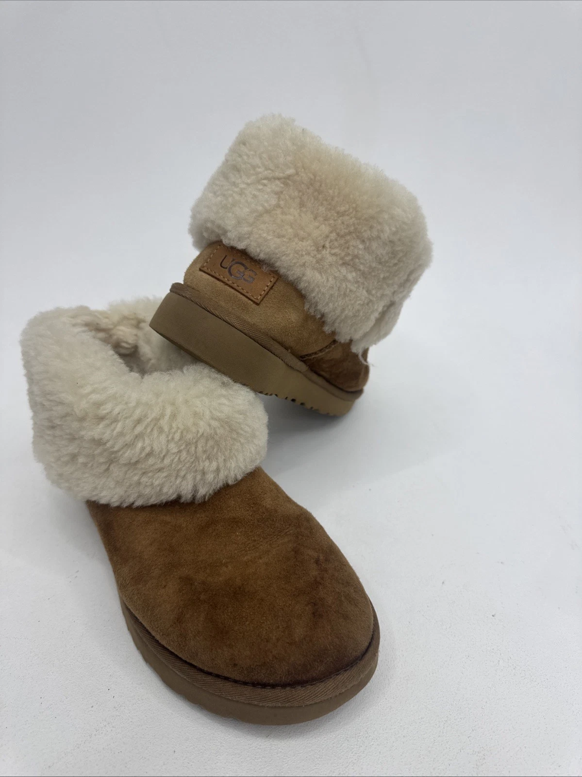 Stivaletto UGG Classic Mini Fluff originale in shearling marrone 8 1106757