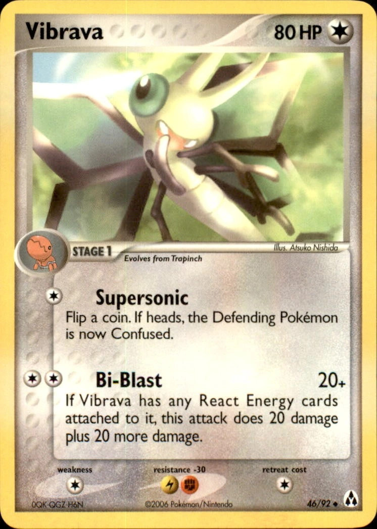 Vibrava 46/92 EX Legend Maker Uncommon NM Pokemon TCG