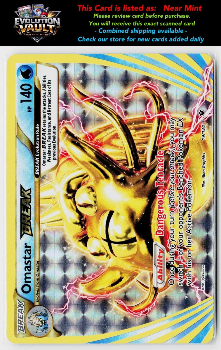 omastar break pokemon card value Omastar Break - 19/124 Ultra Rare Holo