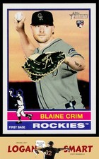 Blaine Crim 2025 Topps Heritage #662 RC Colorado Rockies