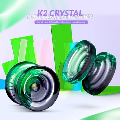 Crystal Yoyo K2 Yo-yo réactif pour enfants débutants + roulement yo yo yo extra insensible + 12 cordes + sac de rangement (K2 bleu orange Crystal Yoyo K2 Yo-yo réactif pour enfants débutants + roulement yo yo yo extra insensible + 12 cordes + sac de rangement (K2 bleu orange