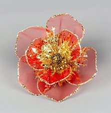 Christmas Tree Ornaments Poinsettia Artificial Flowers Xmas Wreath Garland Decor