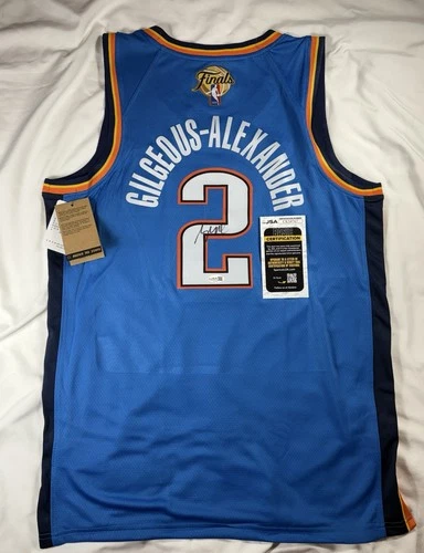 Shai Gilgeous Alexander Signed Finals Jersey Jsa Coa 2025 NBA Finals Autograph