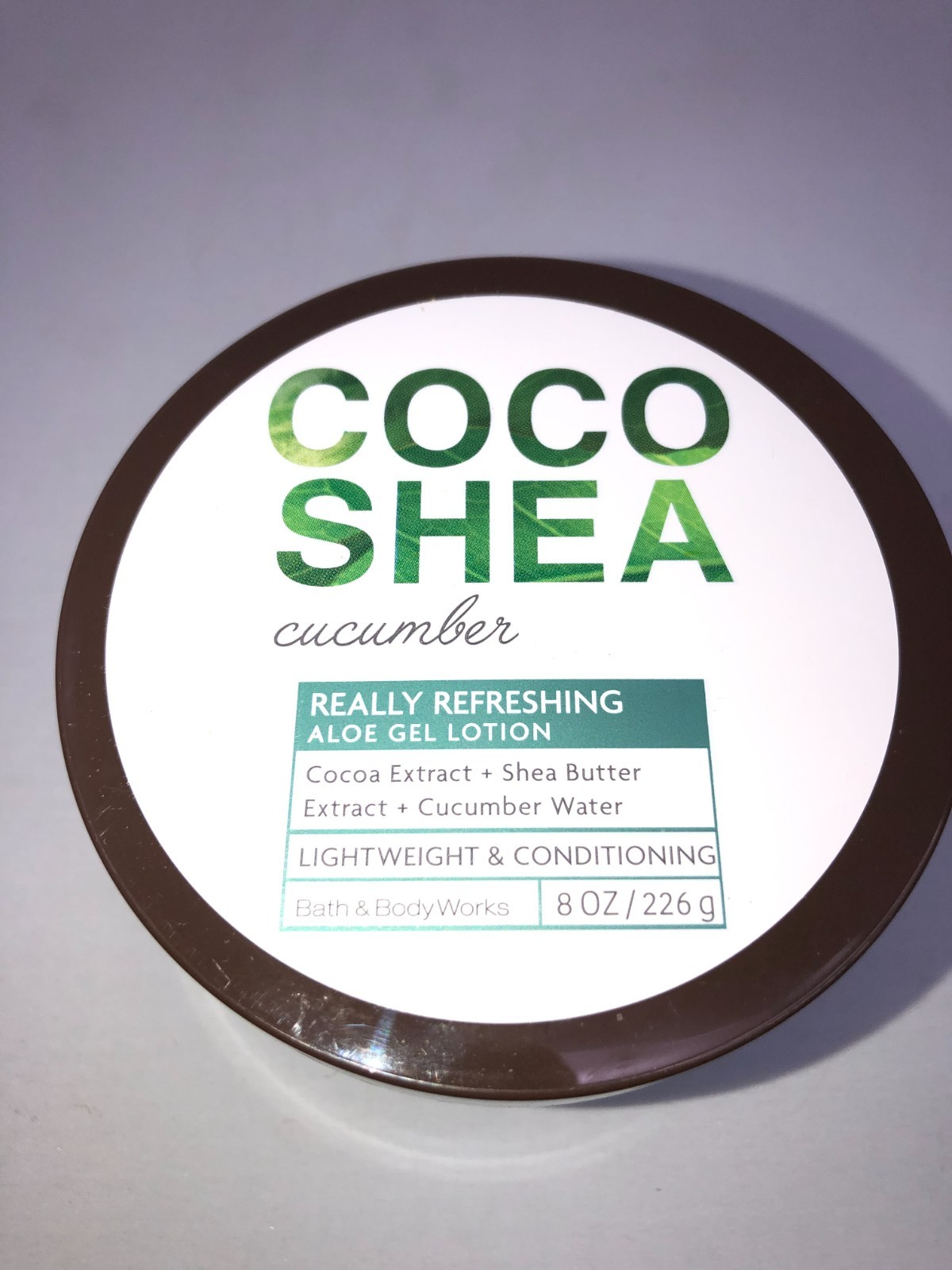 New Bath & Body Works Coco Shea Really Refreshing CUCUMBER Aloe Gel Lotion 8 Oz - Thumbnail 3
