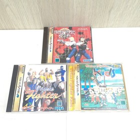 Sega Saturn Japanese Console with Arcade Stick Light Gun 2 Controllers 3 Games