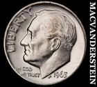 1963-D Silver Roosevelt Dime - Choice Gem Brilliant Unc+++  Lustrous  #K748