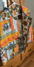 Handmade Patchwork Quilted Vest Cotton Boho One of a Kind
