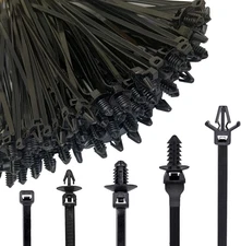 160Pcs Universal Nylon Push Mount Cable Zip Tie, Self Locking Cable Strap,Heavy