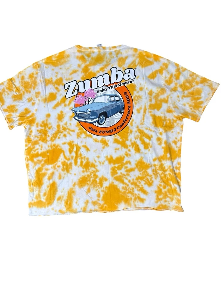 Zumba Japón Mujer Boxy Top Color Naranja y Blanco Talla XS Foto 2 de 3