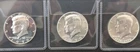 Lot Of 3 - 1970 Proof, 1970 D Business & 1976 - 40% silver Kennedy Half Dollars