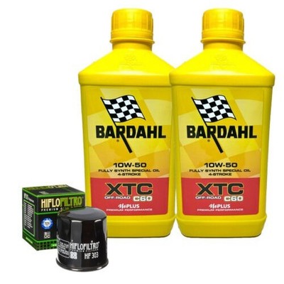 Set Service Bardahl Öl XTC 10W50 Für Polaris Atv 500 Sportsman X2 2006>2007
