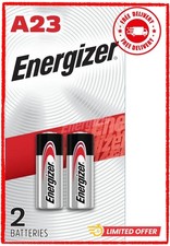 Energizer A23 Battery 12Volt 23AE 21/23 GP23 23A 23GA MN21 2 Pack Sealed