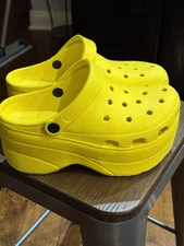 Yellow Platform Clogs Size 39