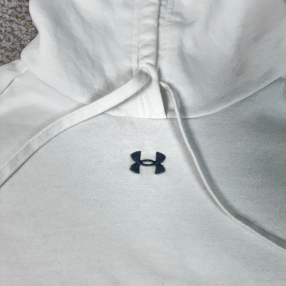 Under Armour Hoodie Womens 3X Plus Size White Pullover Sweatshirt Pocket Fleece - Image 3 of 4