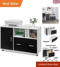 Elegant Mobile File Cabinet - 1 Drawer, 2 Compartments, Perfect for Home Office!