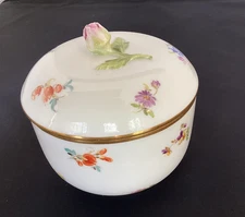 Meissen Porcelain Floral Lidded Bowl