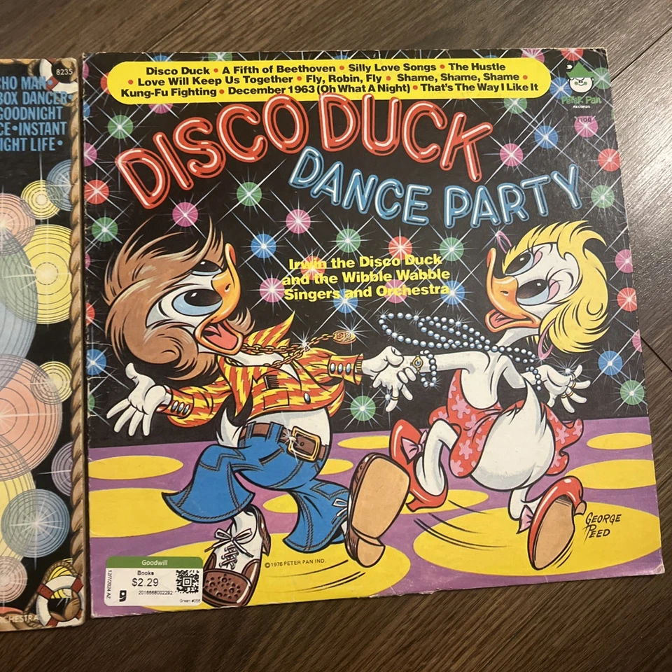 VTG Disco Duck Dance Party LP Record Vinyl Album Irwin in the navy 2 pack lot Foto 3 de 4