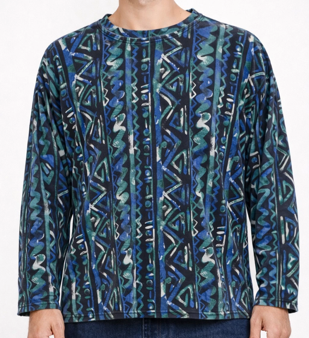 Vintage XL Josh Wear Sweatshirt Abstract Tribal Crew USA Boxy Unisex Lagenlook
Opens in a new window