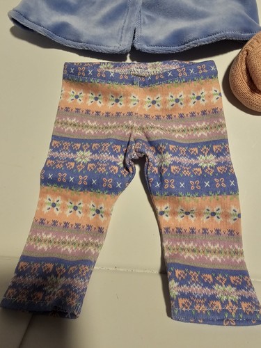 American Girl Bitty Baby 2013 Snowy Dreams II PJs Fair Isle Pattern Complete - Picture 8 of 10
