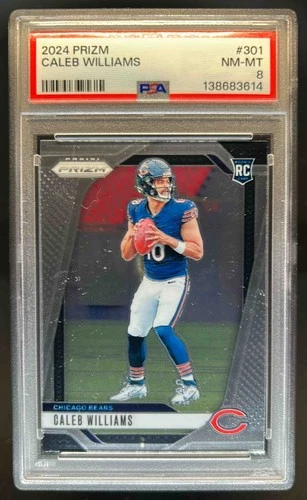 2024 Prizm Caleb Williams RC Rookie #301 Bears PSA 8