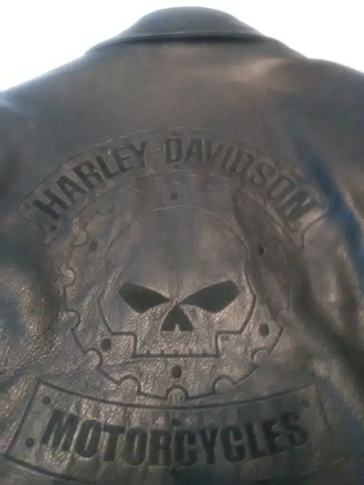 Harley Davidson Willie G Skull Black,, Bikers Leather Jacket Men's Size L, image 7