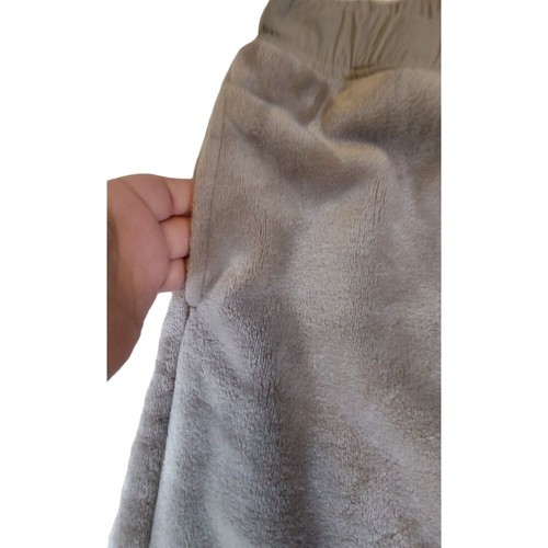 Muji Labo Unisex weites Bein einfache Hose warme tragbare Decke groß hellbeige Neu mit Etikett - Bild 13 von 13