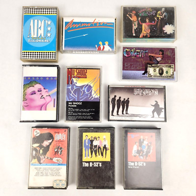 80's 90s Music Cassette Tape Lot of 10 B-52s Deee-Lite Gillette ABC Jellybean