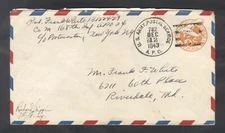 11897 USA,1943,6 cent air mail cover as fieldpost cover from front in Italy to
