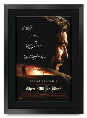There Will Be Blood Filmplakat signiert gedruckt Autogramm A3 gerahmt Memorabilia