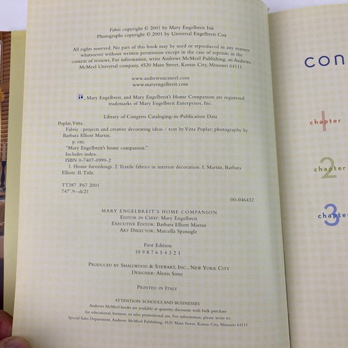 Mary Engelbreit's Home Companion Fabric Book 1st Edition Decorating Ideas HC - Foto 9 di 13