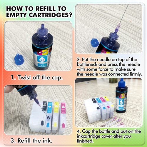 Lot A-SUB / Koala Sublimation ink for Inkjet Printer EcoTank 2803 2800 2720 F170 - Afbeelding 29 van 46