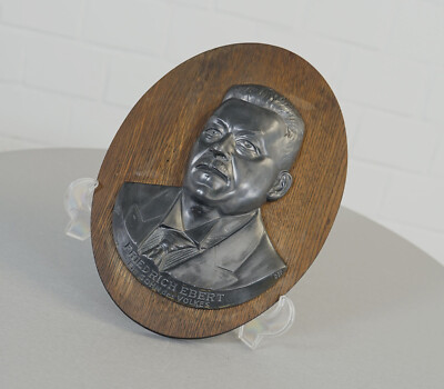 Friedrich Ebert Kunstguss Wandbild Gussbild Eisenprägung Wandrelief Art Deco DEP