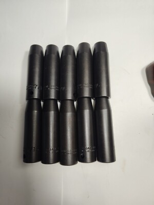 Qty 10  Genuine Proto 6 Point Impact Socket 7314H 7/16'' 1/2'' Drive Durable 