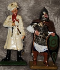 vintage 2- lead toy soldiers 3" FRENCH ROMAN European