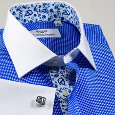 Navy Blue Oxford Formal Business With Romantic Inner Lining Professional Dress