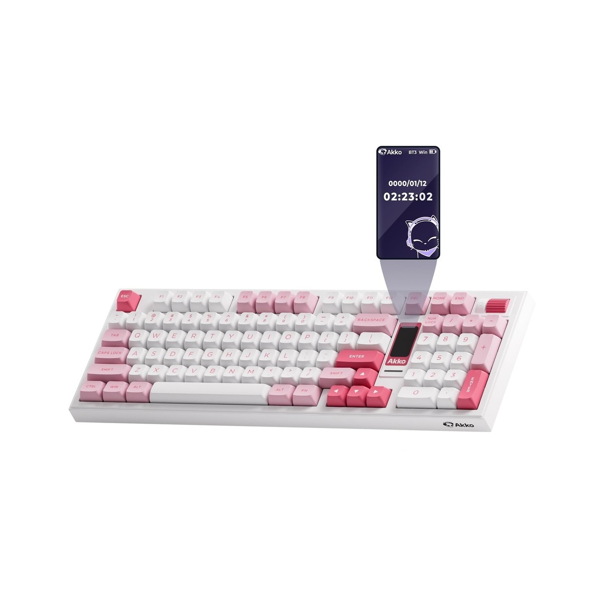Akko 5098B Wireless Gaming Keyboard with Screen, Prunus Lannesiana