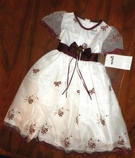 Dress White Red Flower Girl Party Beauty Pageant Girl size 4 New