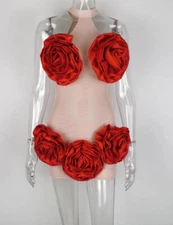 Flower Sheath Sleeveless Mini Dress