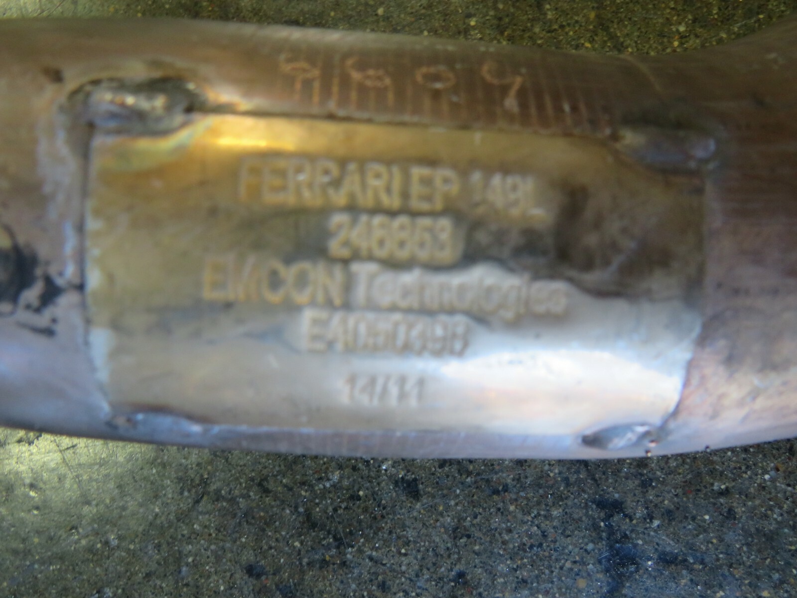 Ferrari California, LH, Left, Exhaust Pipe, Used, P/N 246653