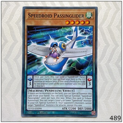Speedroid Passinglider - COTD-EN098 - Common 1st Edition Yugioh